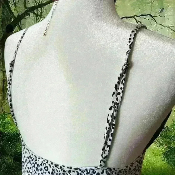 Y2k 90s Victoria’s Secret Black/White Leopard Print Tank Size L - Picture 9 of 9